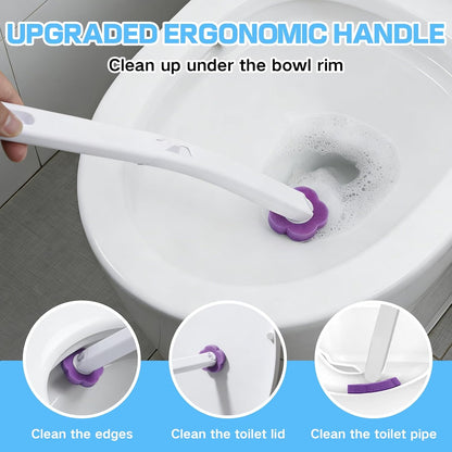 30 Disposable Toilet Brush Refills, Lavender Scented Toilet Wand Refill Pads, Replacement Toilet Cleaner Refill Heads for Toilet Bowl Deep Scrubbing