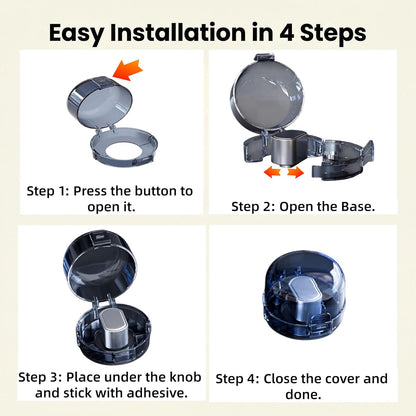 5PCS Stove Knob Safety Covers Gas Knob Covers Heat-Resistant Child-Proof Gas Stove Knob Covers 8.98x5.43cm Oven Lock Knob Covers Oven Knob Covers for Kids and Pets