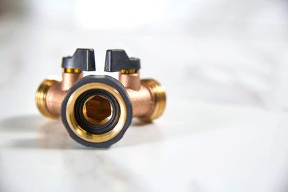 Orbit Brass Dual-Outlet Faucet Adapter, Brown