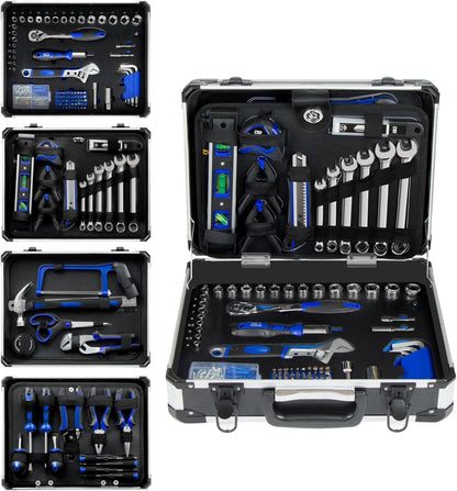 Prostormer 259-Piece Household Hand Tool Set | Complete ToolKit with Heavy Duty Aluminium Tool Box for Home/ Car/ Garage/ Mechanics