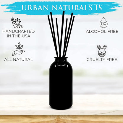 Urban Naturals Smoked Vanilla Reed Diffuser Set with Vanilla Bean, Sandalwood & Leather | Made in the USA - Colors C