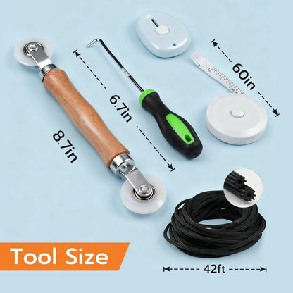 Window Screen Door Repair Kit, 48"x118" Fiberglass Window Screen Mesh, Washable Window Screen Door Replacement with Rolling Tool Spline Cutter Tape Measure for Windows Patio Sliding Screen Door
