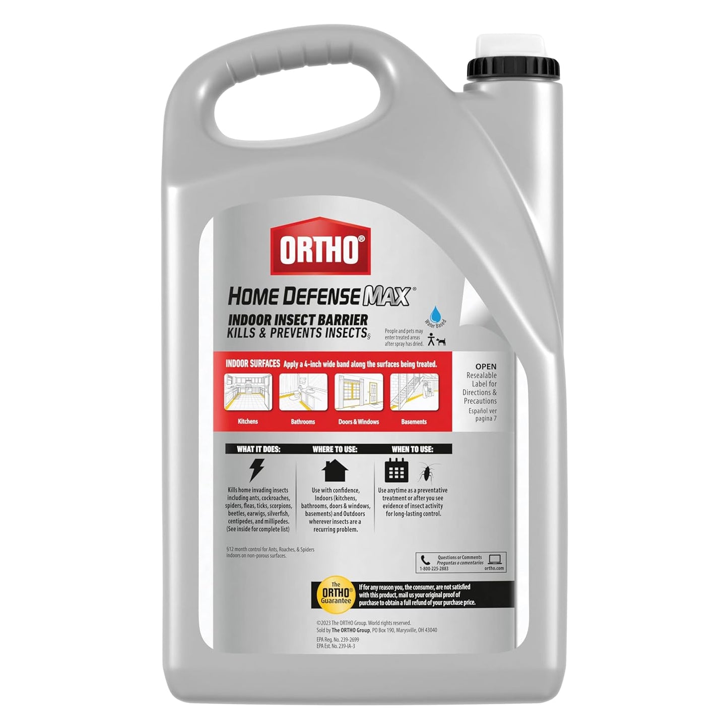 Ortho Home Defense Max Indoor Flying Insect Trap - Light Sticky Trap for House Flies, Fruit Flies, and Gnats, 1 Plug-in and 4 Refills