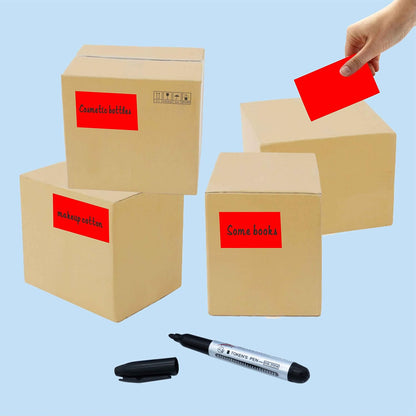 PARLAIM 3 x 5 inch Rectangle Sticker Labels, 250PCS Adhesive Color Coding Stickers for Moving Box Inventory Label, Fluorescent Green
