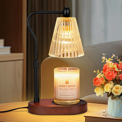Imenlox Candle Warmer Lamp, with Timer and Dimmer, Adjustable Height, for Mom, Christmas Birthday Gifts for Women, House Warming Gifts Home Decor, Wax Warmer for Jar Candles(Amber)