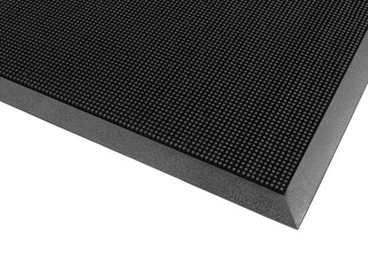 NoTrax 345 Scraper Outdoor Brush Mat, Natural Rubber Doormat for Outdoor Year-Round Use, Heavy-Duty, Durable, Beveled Edges, 28" x 46" Black, 345S2846BL