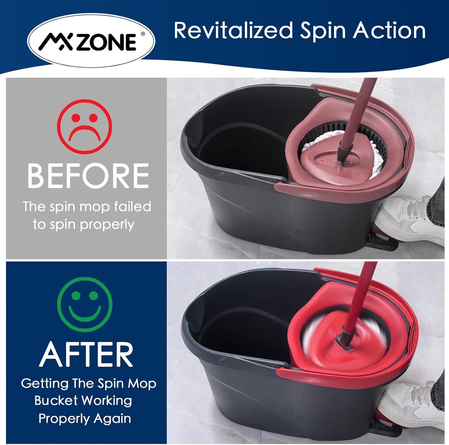 Pedal Bearing Replacement Compatible with O Cedar Mop Bucket, One Way Clutch Gear Sprockets Repair Spin Mop and Bucket, 2 Packs
