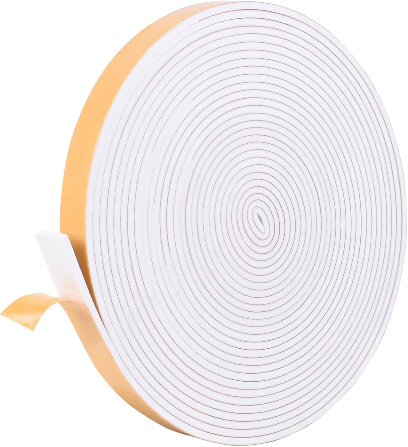 Self Adhesive Foam Tape Weatherstrip 1/2in x 1/4in x 42Ft High Density Foam Insulation Strips Foam Seal Weather Stripping with Strong Adhesive for Door and Window Sound Isolation Soundproofing, White