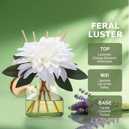 Reed Diffusers Set, 7.10 oz Flower Scented Diffuser with 7 Sticks, Long Lasting Home Fragrance for 120 Days, Perfect for Bathroom, Shelf Decor, Air Fresheners