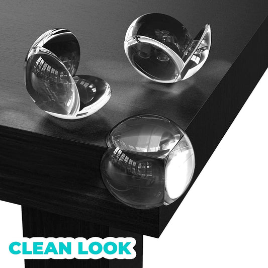 24 Corner Guards Baby Proof [Safer Environment and Peace of Mind] Edge Furniture Protector - Easy Set-up 3M Stickers for Tables, Chairs, Cabinets [Baby Proofing Safety]