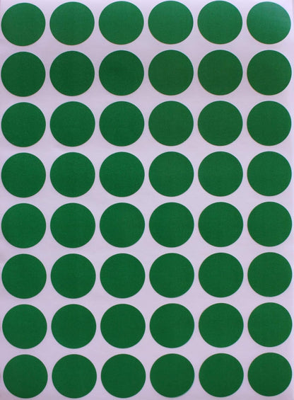 Royal Green Dot Sticker 11/16" Inch (17mm) Colored Labels in Purple - 2400 Pack - Colors B