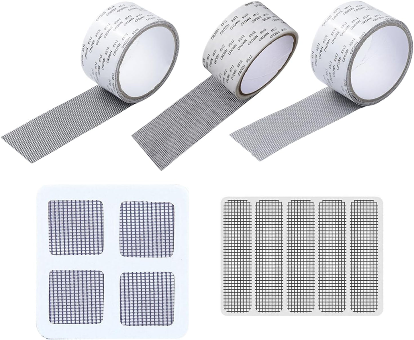 Self Adhesive Net Mesh Repair Tape Window Screen Repair Tape Door Fix Patches Anti Insect Fly Mesh Broken Hole Replacement Insect Fly Repair Mesh Net