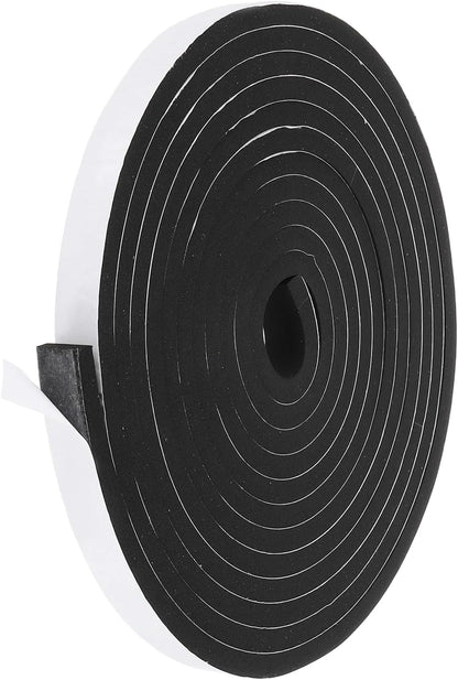PATIKIL Weather Stripping Door Seal Strip, 3/8 Inch x 1/4 Inch x 32 Ft Self Adhesive Soundproof High Density Foam Tape Insulation for Door Window Air Conditioning, White - Colors A
