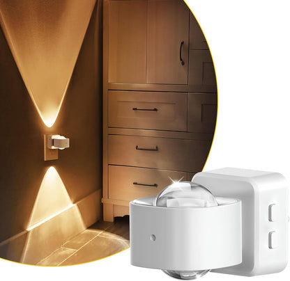 L LOHAS LED Night Light Projector, Night Lights Plug into Wall, Dusk to Dawn Sensor, 180°Rotating Nightlight for Kids, 0-150LM Dimmable Soft White Ambient Lighting for Bathroom, Decor, Gifts, 2 Pack