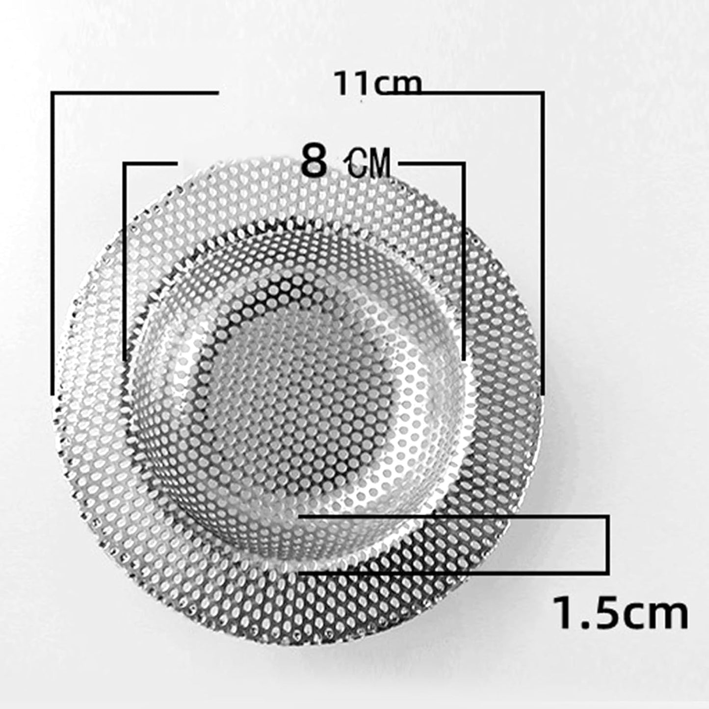 Stainless Steel Sink Strainer | Rustproof Drain Basket for Kitchen/Bathroom | Wide Rim Design Helps Avoid Blockages | Simple to Maintain & Install (Large Size(Diameter:33cm/13in, Height:66cm/26in))