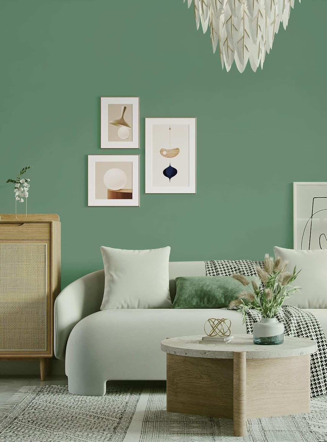 Dimoon 118''x17.7'' Green Peel and Stick Wallpaper Contact Paper Modern Self Adhesive Wall Paper Removable Renter Friendly Textured Solid Color Shelf Cabinet Vinyl Roll (118''x17.7'',Dark Green) - Colors B