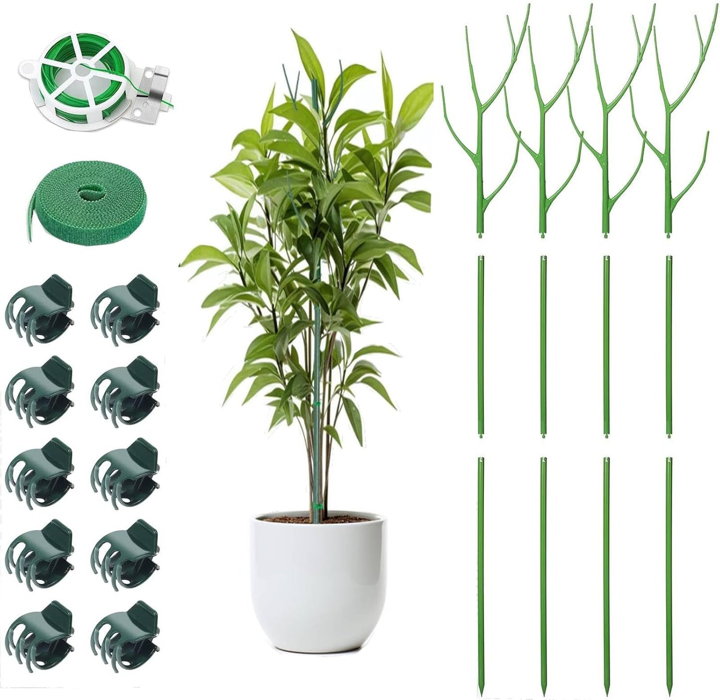 10 Pack Stackable Monstera Plant Support Stakes, Climbing Plants Support Monstera Trellis for Indoor, Alternative to Moss Pole (25inch/10 Pack)