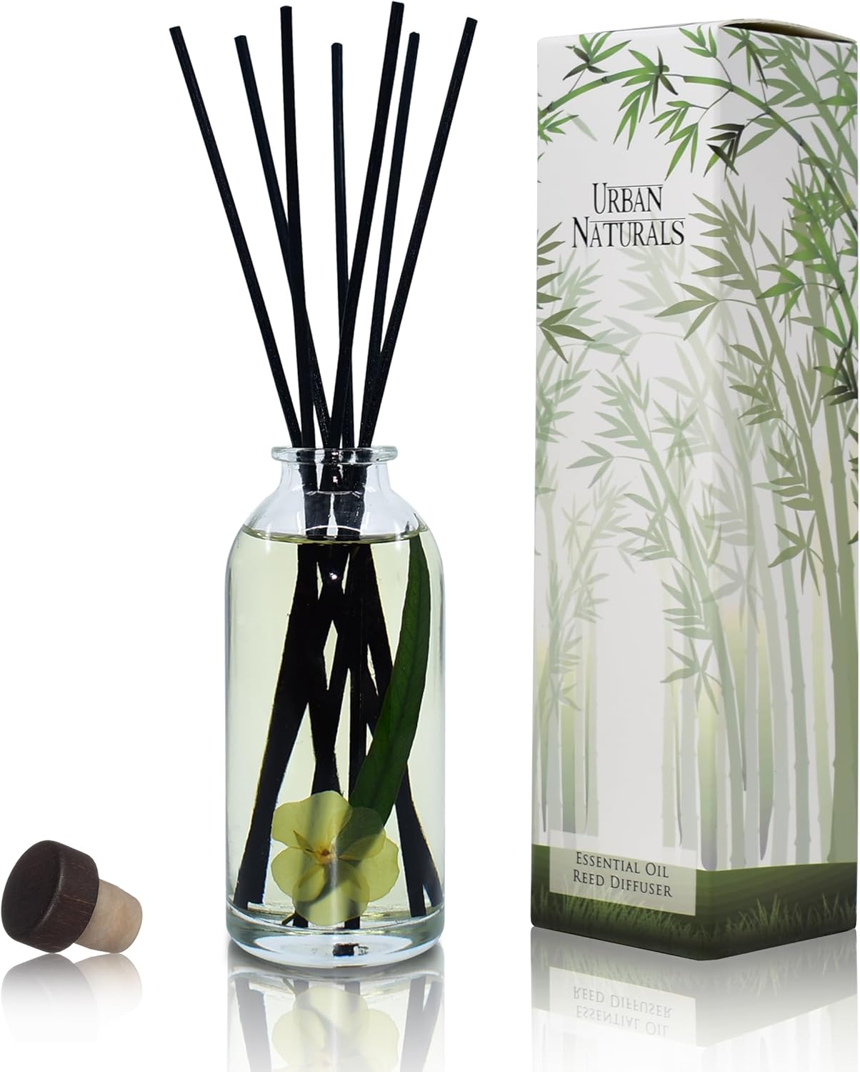 Urban Naturals Smoked Vanilla Reed Diffuser Set with Vanilla Bean, Sandalwood & Leather | Made in the USA - Colors B