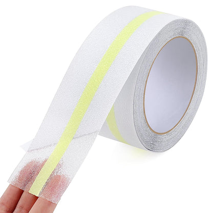 Qingluan Grip Tape, Heavy Duty Anti Slip Tape for Stairs Outdoor/Indoor Waterproof 4" x 33 ft, Safety Non-Slip Roll for Stair Step Traction Treads Stair Non Slip Strips Grey