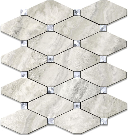STICKGOO 10 Sheets Peel and Stick Backsplash, Polished Dolomite PVC Mixed Metal Gold Kitchen Backsplash, Stick on Backsplash Wall Tiles for Kitchen, Bathroom, RV