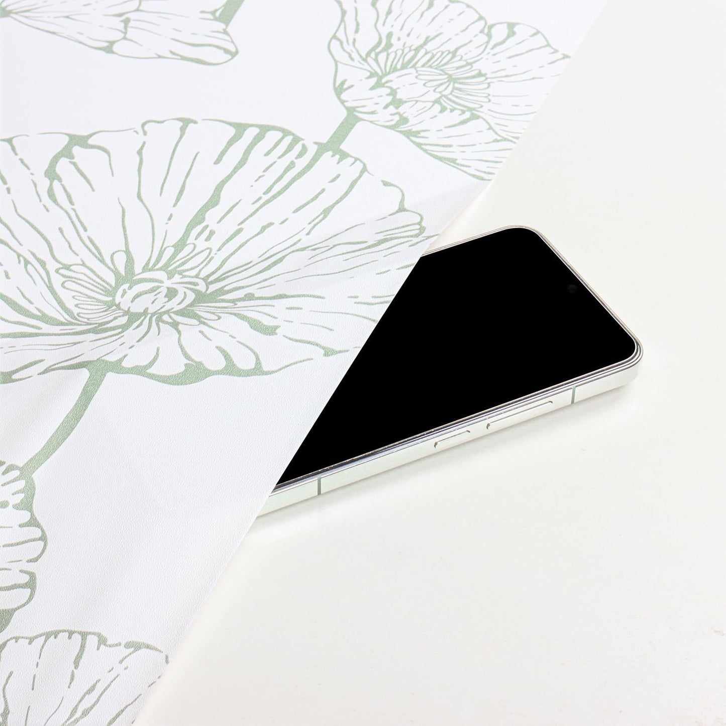 Orainege Modern Peel and Stick Wallpaper 17.3inx118.1in Beige and White Floral Wallpaper Boho Contact Paper Removable Decorative Wall Paper for Bedroom Bathroom Cabinets Decor Vinyl