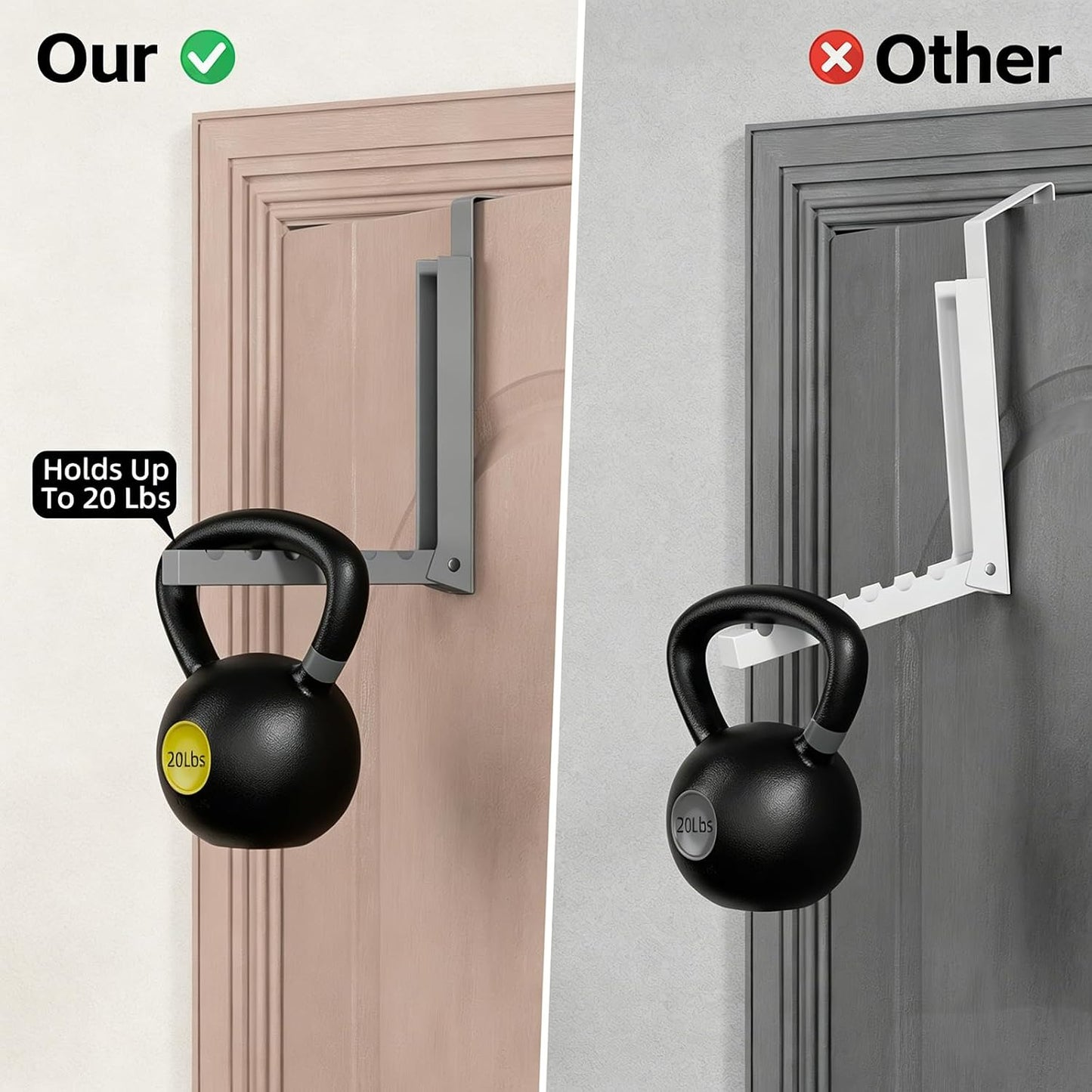 2 Pack Over The Door Hanger Folding Clothes Drying Rack, Folding Hanging Coat Rack for Indoor Laundry Room Compact Small Space Foldable Portable Clothing Hanger Hook Collapsible (Wihte-2(Upgraded))
