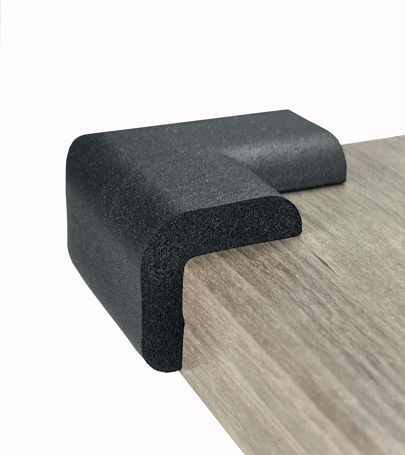 KidKusion 4-Piece Safety Corner Cushion, Black, Child Proofing Corner Guard, Made in USA, Child Safety, Home Furniture Safety Bumper, Baby Proof Table Protector, 4 Count (Pack of 1)