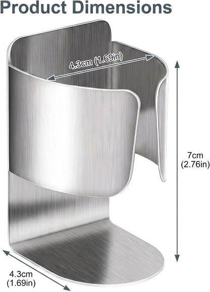 Electric Toothbrush Holder Wall Mount – No Drill 304 Stainless Steel Self Adhesive Bathroom Organizer for Toothbrush/Toothpaste/Facial/Razor – Space Saving Waterproof Rustproof – Silver 2-Pack