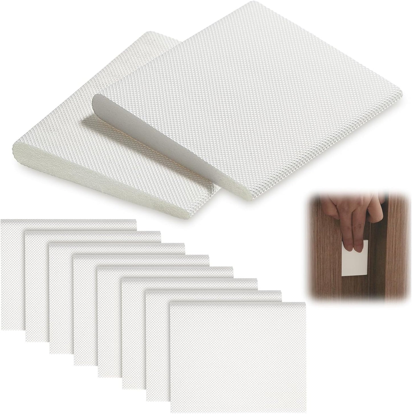 Zonon Self-Adhesive Door Corner Seals Door Weather Stripping Draft Stopper Sealing Frame Foam for Weather Protection Isolation of Noise(Traditional,White,8 Pcs)