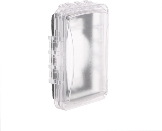 TayMac MM110C Weatherproof Single Outlet Outdoor Receptacle Cover, 5/8 Inches Deep, Clear
