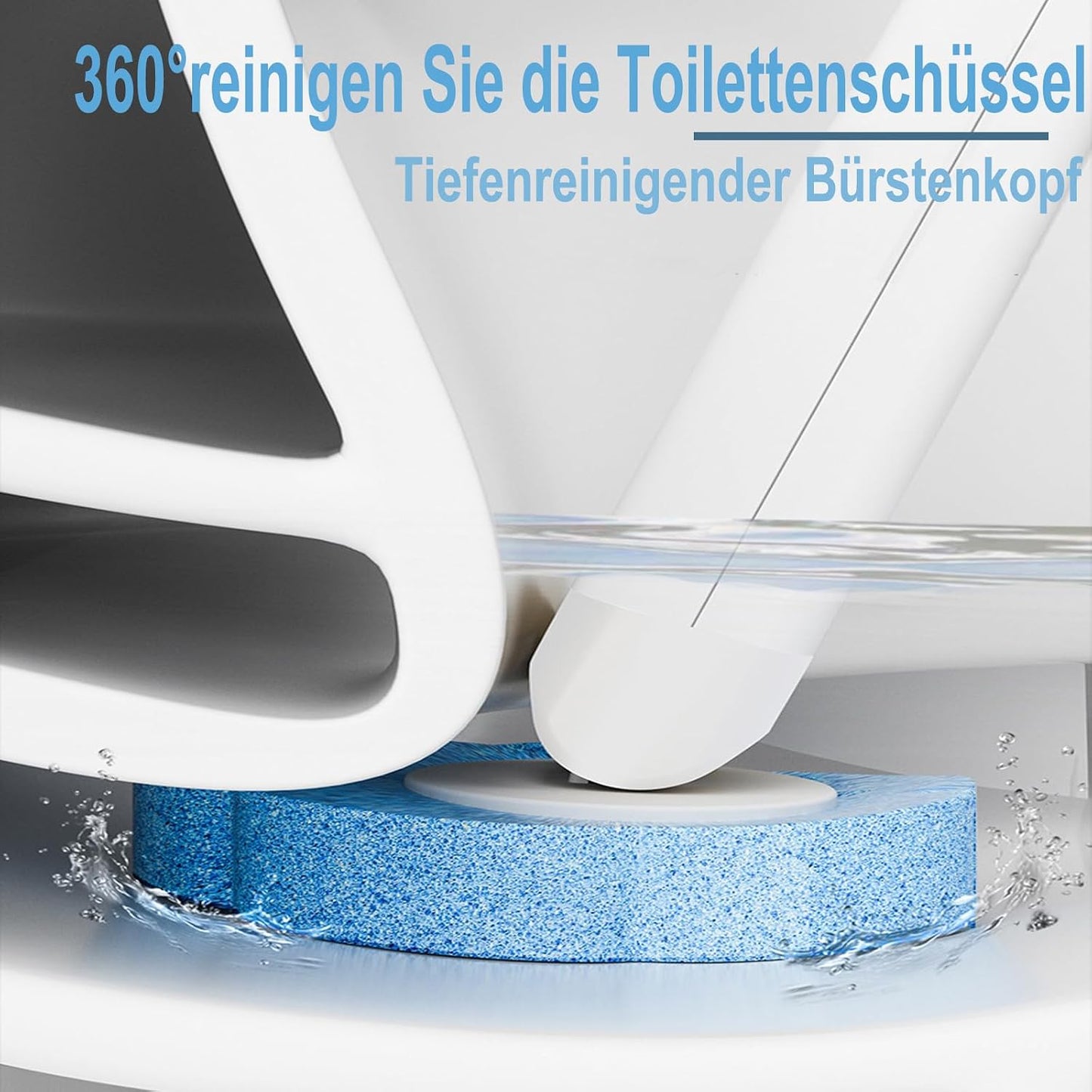 2 Pack Disposable Toilet Brush and Holder Set,Extended Handle with 48 Cleaner Refills Toilet Brush for Toilet Bowl Cleaners,Bathroom Cleaning, Bathtub - Blue (Ocean Fresh Scent)