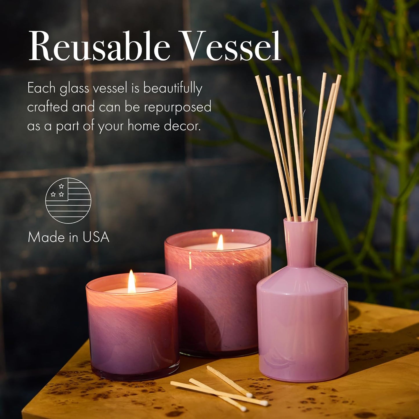 LAFCO New York Classic Reed Diffuser, Sea & Dune - 6 oz - Up to 3 Months Fragrance Life - Reusable Glass Vessel - Natural Wood Reeds - Made in The USA