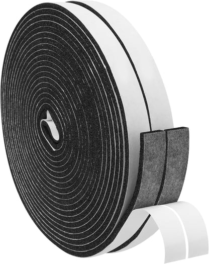 DGSL Foam Insulation Tape, 1/2In x 1/4In x 33Ft Weather Stripping Door Seal Strip for Doors and Windows,Sliding Door,Sound Proof Soundproofing Door Seal,Weatherstrip,Air Conditioning Seal Strip
