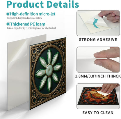 Peel and Stick Backsplash Tile Sticker for Kitchen and Bathroom Walls - 24 Removable 5.9"x5.9" Tiles, Waterproof