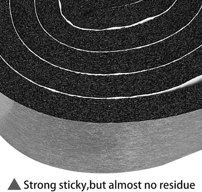 Seal Foam Tape,1/2 Inch W x 1/8 Inch T Weather Stripping for Door and Window,High Density Single Sided Closed Cell Door Insulation Weather Strip, 3 Rolls Total 50FT Black