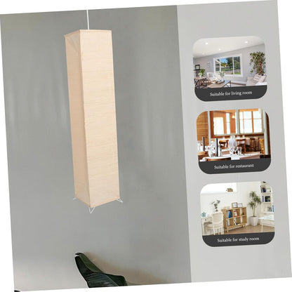 ABOOFAN Floor Lamp Shade Replacement – 49.21" Foldable Rice Paper Lampshade for Soft Light Diffusion & Easy Tool-Free Installation – for Living Room, Bedroom, Office