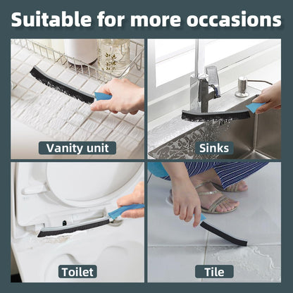 TQRR Toilet Brush, 4Pcs Bathroom Cleaning Brush, Toilet Scrubber, Deep Toilet Bowl Brush with Hanging Hole, Multifunctional Gap Cleaning Brush, Bristles for Kitchen Sinks, Tub,Shower (4, Purple)
