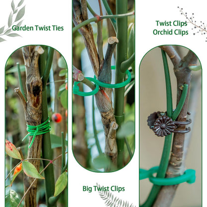 6-Pack Twig Plant Support Stakes Set with Blending Design, 28.8-Inch Towers for Indoor/Outdoor Plants