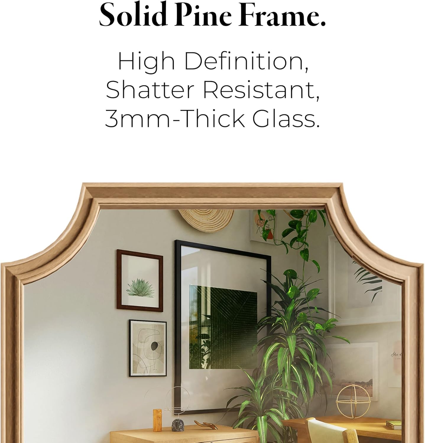 WallBeyond Full Length Mirror Wall Mounted 65"x22", Rustic Wooden Frame Floor Mirror, Large Full Body Mirror for Bedroom, Leaning or Hanging Against Wall, Natural