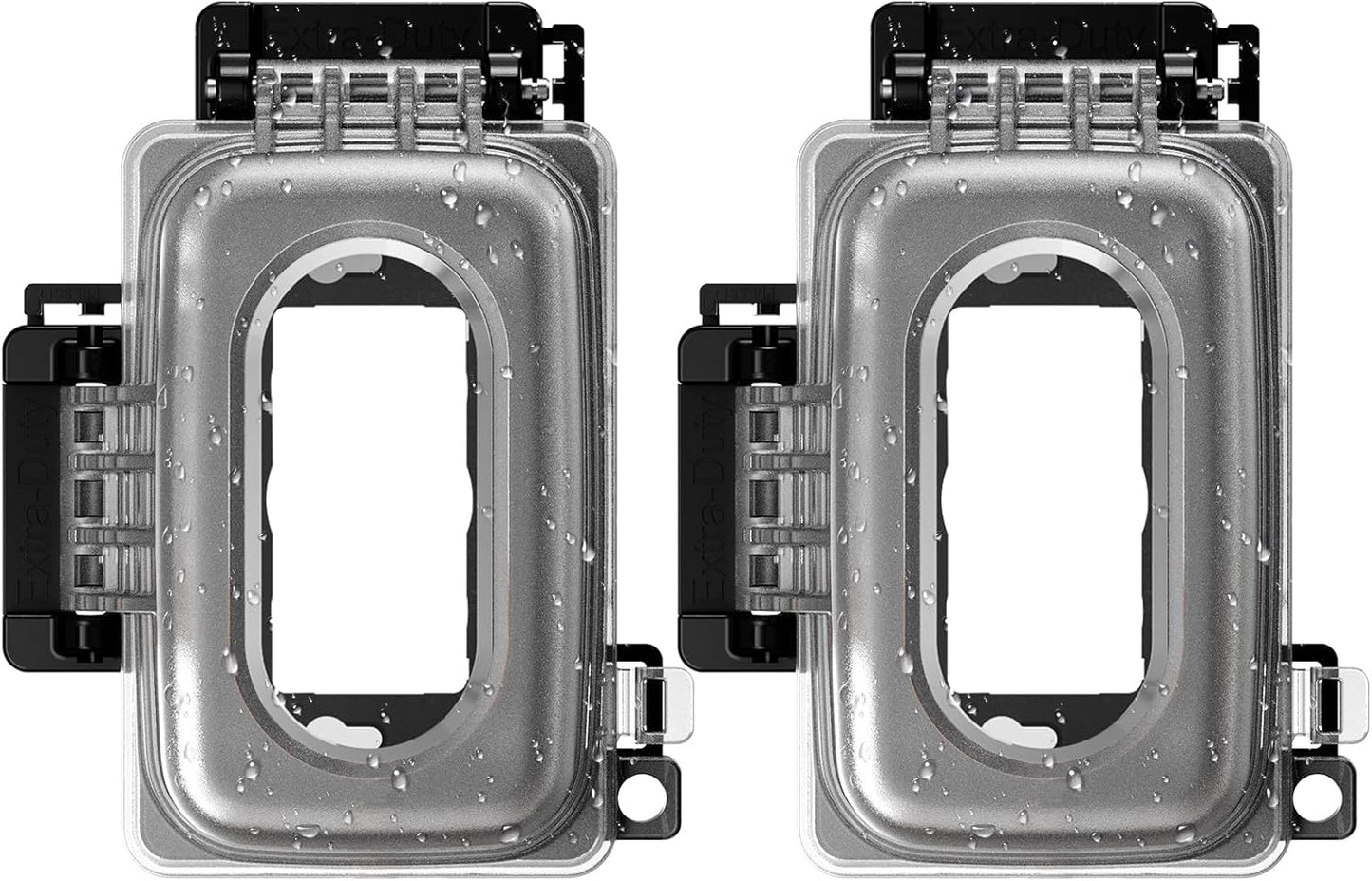 ELEGRP Weatherproof Outdoor Outlet in-Use Cover, Horizontal/Vertical Mount, Heavy-Duty Clear Cover for GFCI/Decorator Receptacles, Standard 1-Gang, UL/CUL Certified, 1 Pack