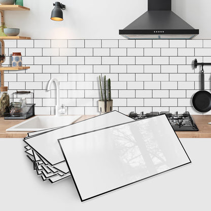 VICCI 32Pcs Tile Decals - Peel and Stick Kitchen Backsplash - Decorative Wall Tiles Stickers 8" x 4" Self-Adhesive Waterproof Removable for Bathroom Cabinets Home DIY Projects Decor