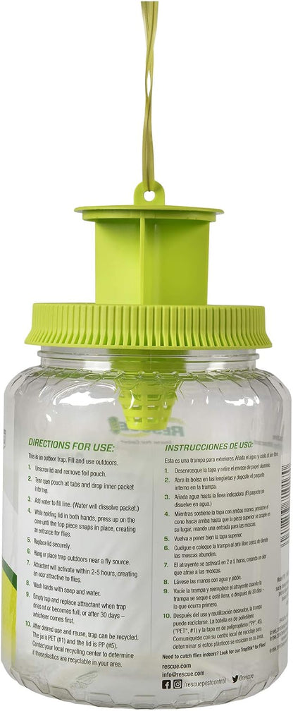 RESCUE! Outdoor Fly Trap - Reusable - 12 Traps