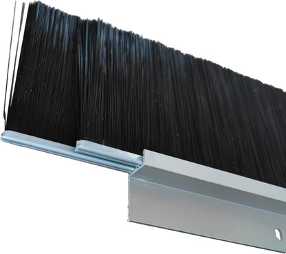 Double Brush Door Sweep 1 Pack, Retsun 3" x 39.3" Heavy Duty Aluminum Door Bottom Seal for Garage, Roll-Up & Exterior Doors, Screw-On Gap Blocker for Wide Gaps, Door Draft Stopper (3 FT, D-3in, 1)