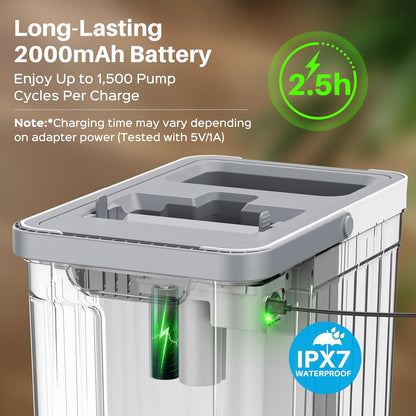 Mop and Bucket Set with AUTO Pump, 3-Zone Separate Dirty and Clean Water, Flat Mop and Bucket System with Wringer and Wheels, 4 Reusable Microfiber Pads, One-Touch Water Filling for Home Cleaning