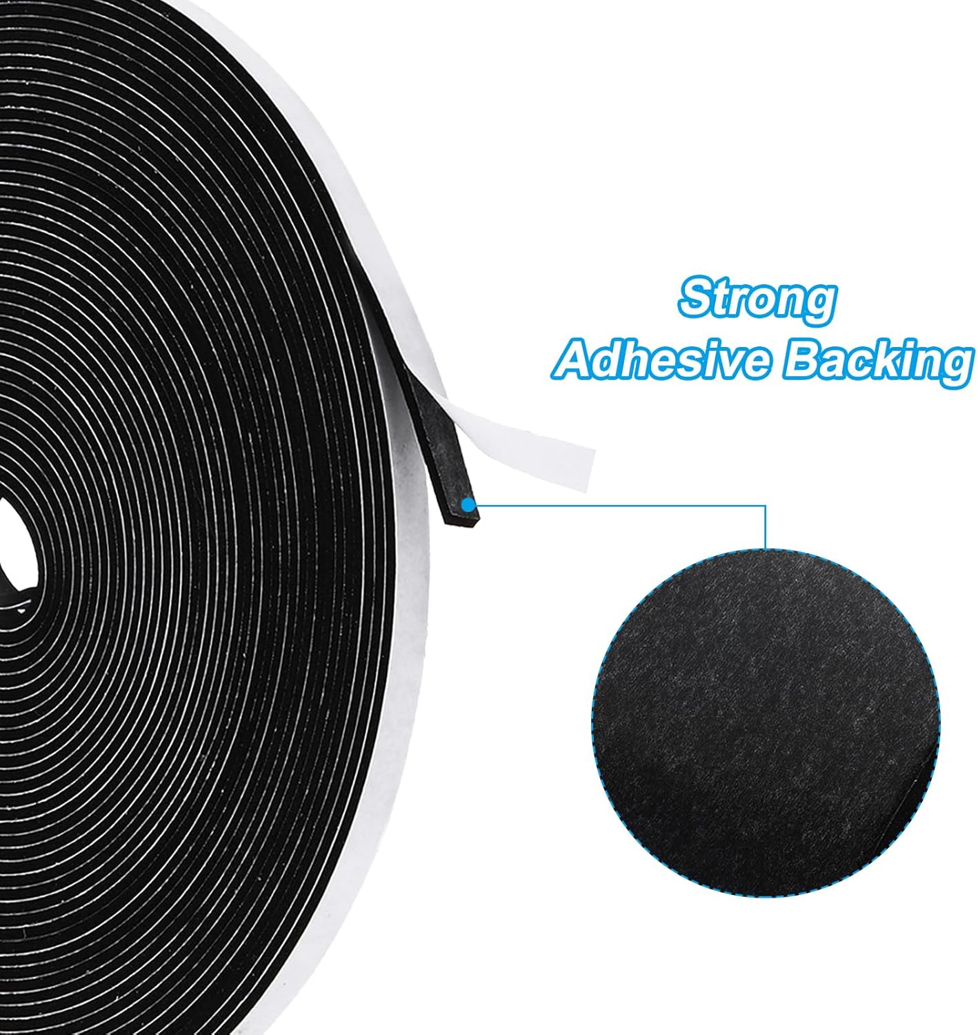 PATIKIL Weather Stripping Door Seal Strip, 3/8 Inch x 1/4 Inch x 32 Ft Self Adhesive Soundproof High Density Foam Tape Insulation for Door Window Air Conditioning, White - Colors B