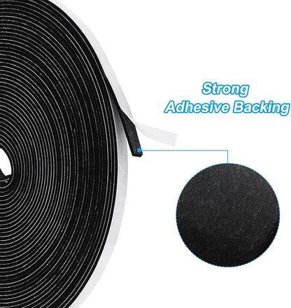 PATIKIL Weather Stripping Door Seal Strip, 3/8 Inch x 1/4 Inch x 32 Ft Self Adhesive Soundproof High Density Foam Tape Insulation for Door Window Air Conditioning, White - Colors B