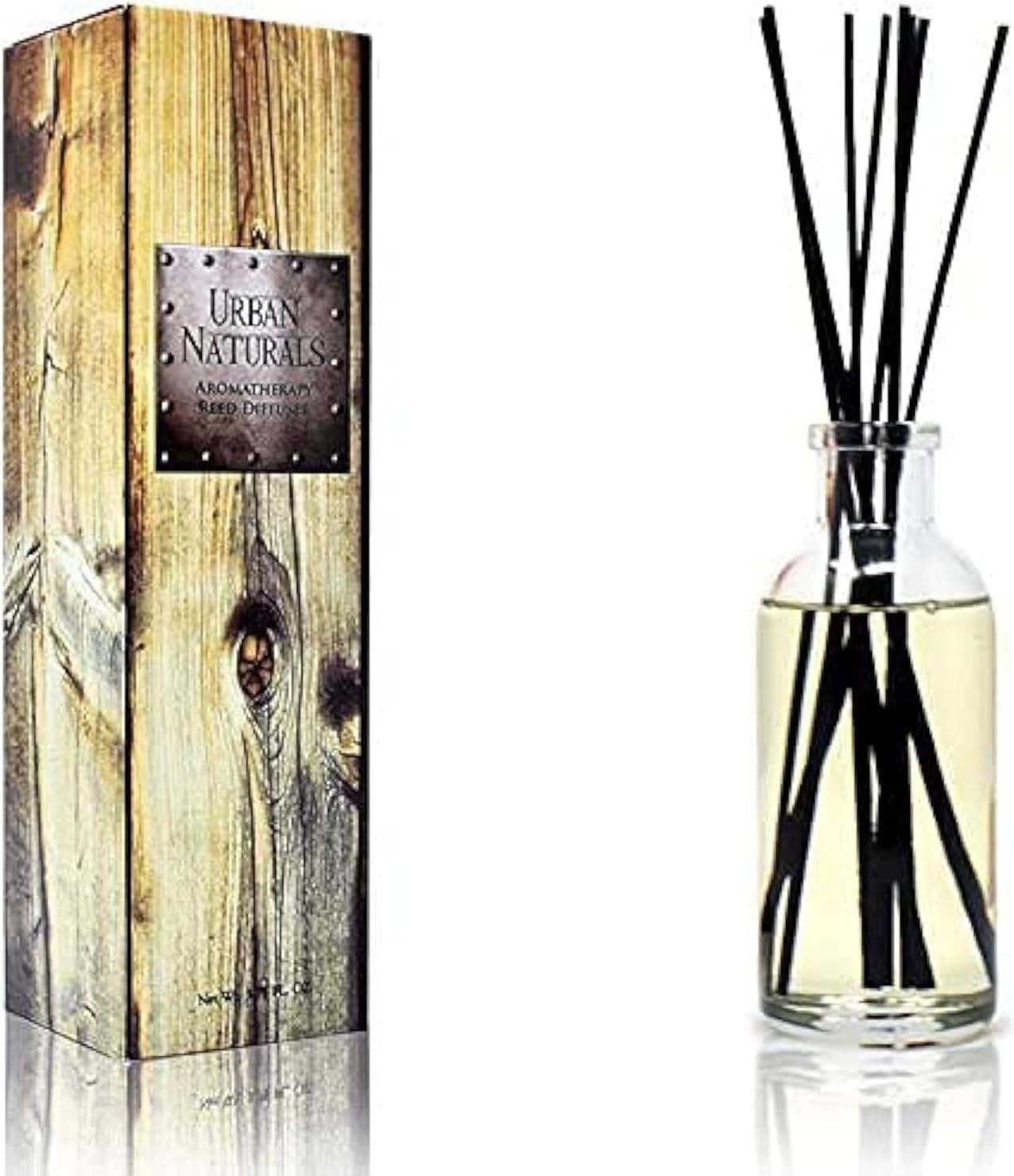 Urban Naturals Smoked Vanilla Reed Diffuser Set with Vanilla Bean, Sandalwood & Leather | Made in the USA - Colors A
