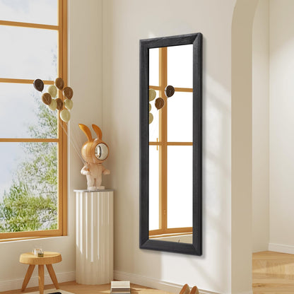 AAZZKANG Full Length Mirror Rectangle Wood Framed Large Wall Mirrors Black | 47"x16" Bedroom Living Room Bathroom Dressing Room Entryway Hanging Mirror