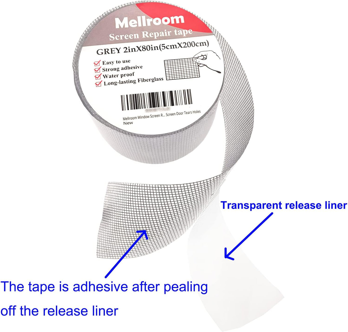 Windows Screen Repair kit Tapes, Black 2 inches X 80 inches Patches Tool, Adhesive Waterproof Fiberglass Mesh Patch Covering Fix Wire mesh Door Tears Holes
