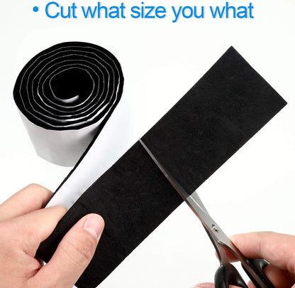 Shappy 2 Packs 120 x 2 x 0.12 Inch Felt Strips with Adhesive Backing Felt Tape Roll Non Slip Self Adhesive Cuttable Furniture Pads for Protecting Hardwood Floors, Chairs, Wall(Dark Brown)